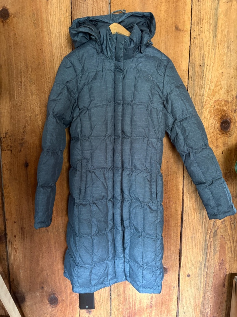 The North Face Dark Charcoal Quilted Jacket with Logo